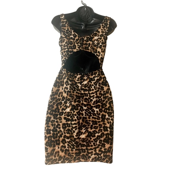 Leopard Lycra Dress Small - Picture 3 of 3